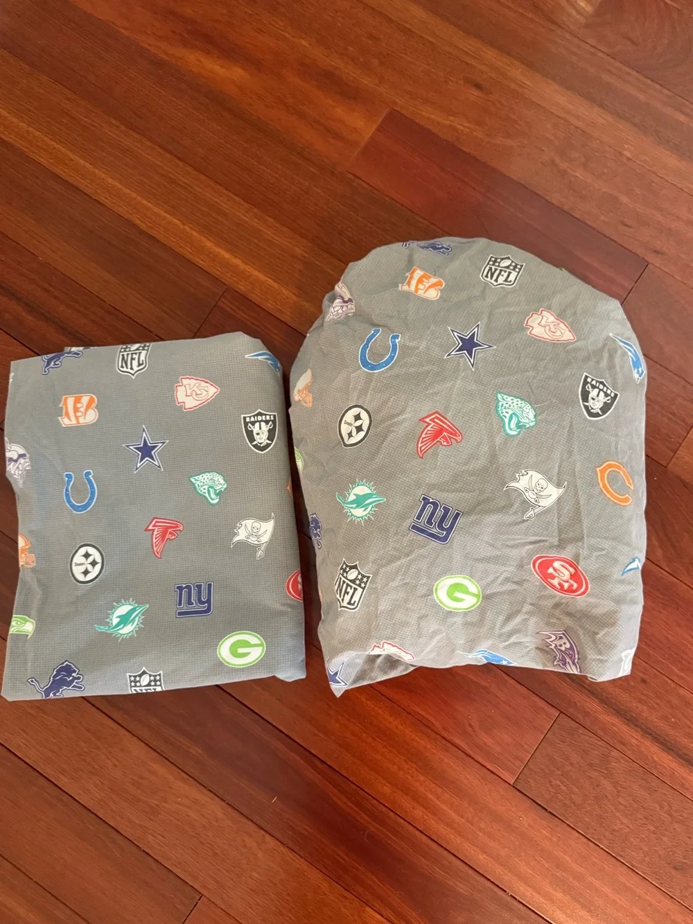 PB Teen Pottery Barn NFL Football Logo Full Flat And Fitted Sheets
